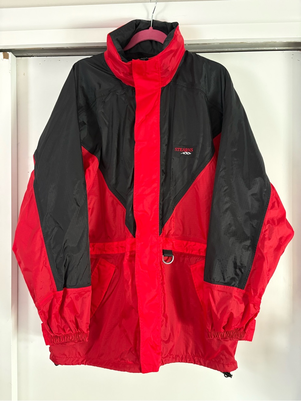 Stearns Men's Red & Black Waterproof Raincoat Jacket